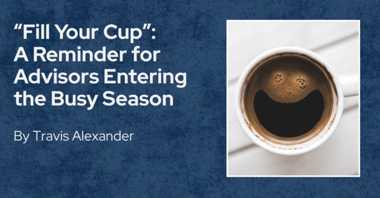 Crux Advisor blog Fill your cup